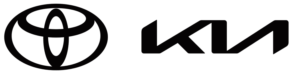 Kia en Toyota logo