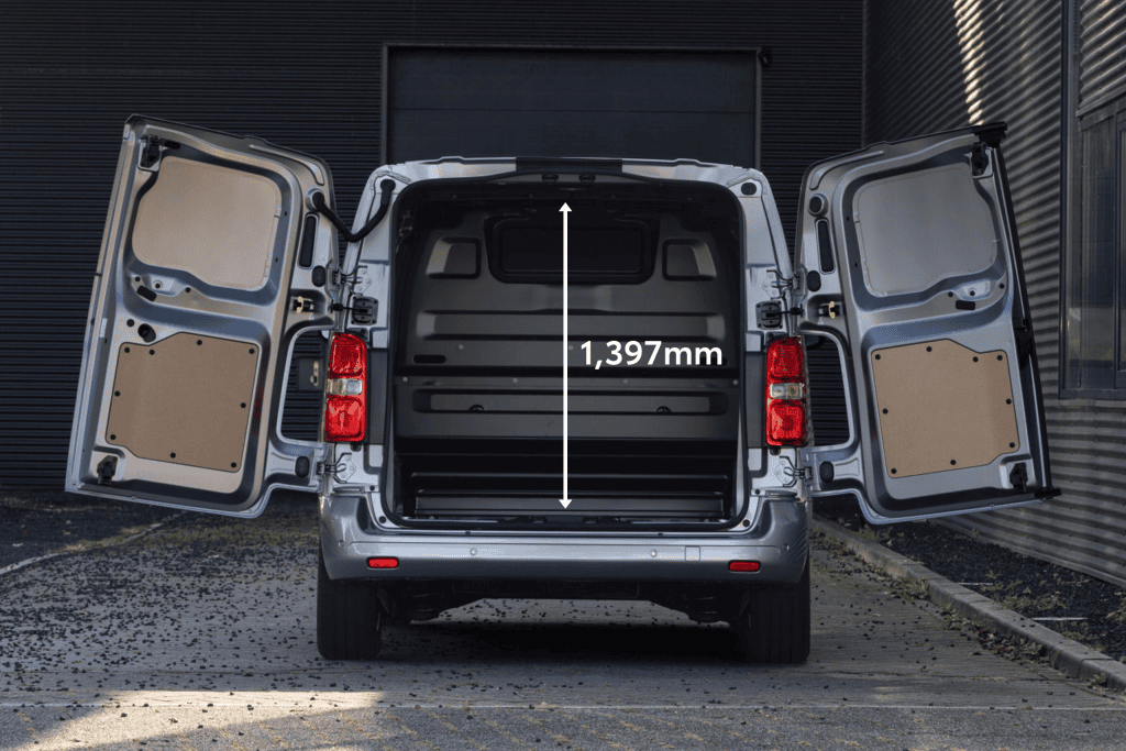 Toyota Proace hoogte laadruimte
