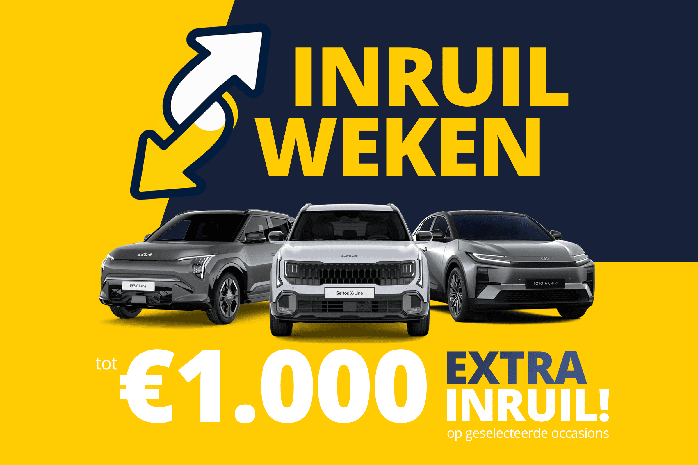 Toyota en Kia Kooijman - Occasions Inruilweken - Header Mobiel