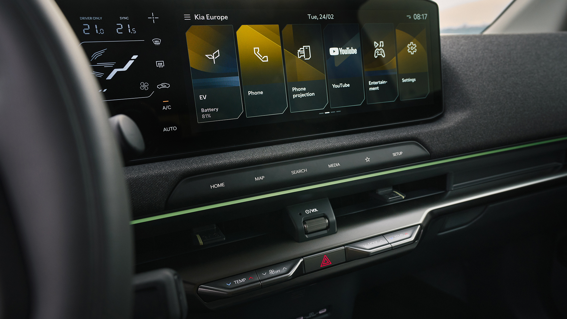Kia EV2 infotainmentsysteem