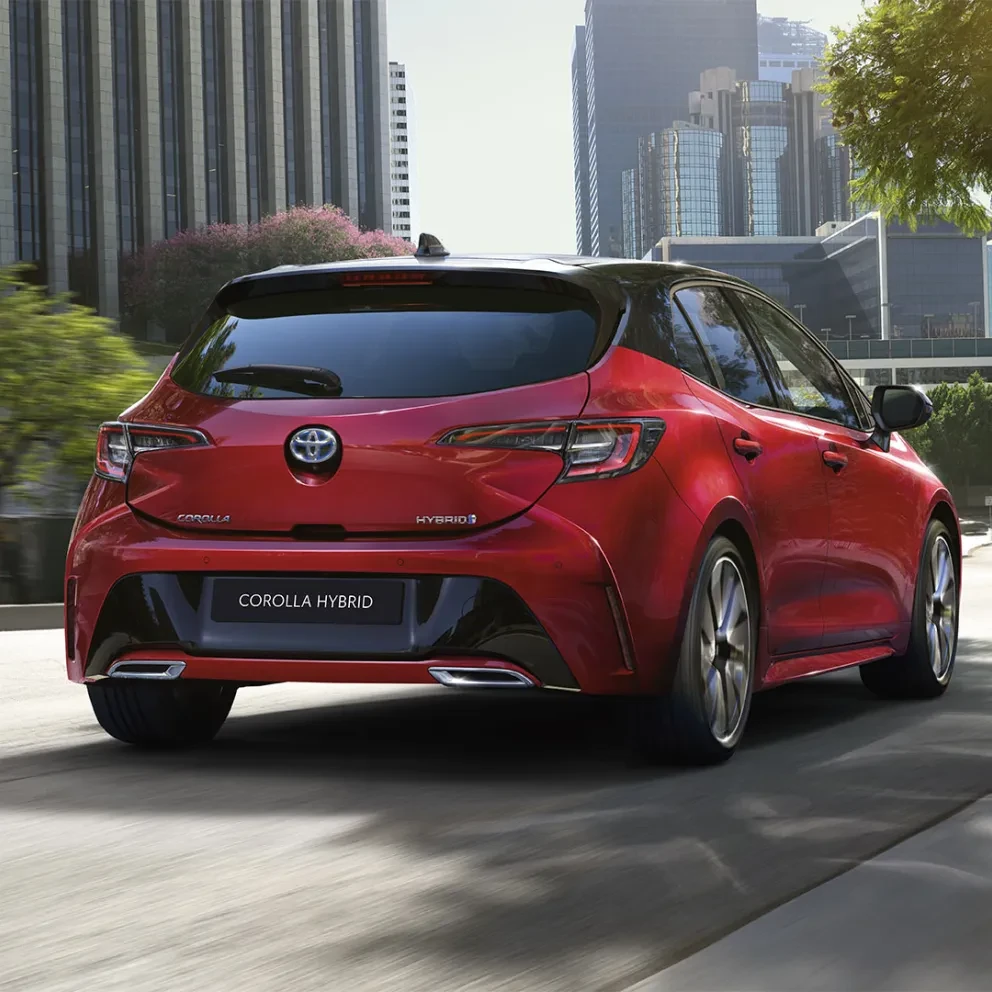 Corolla Hatchback rood achterkant