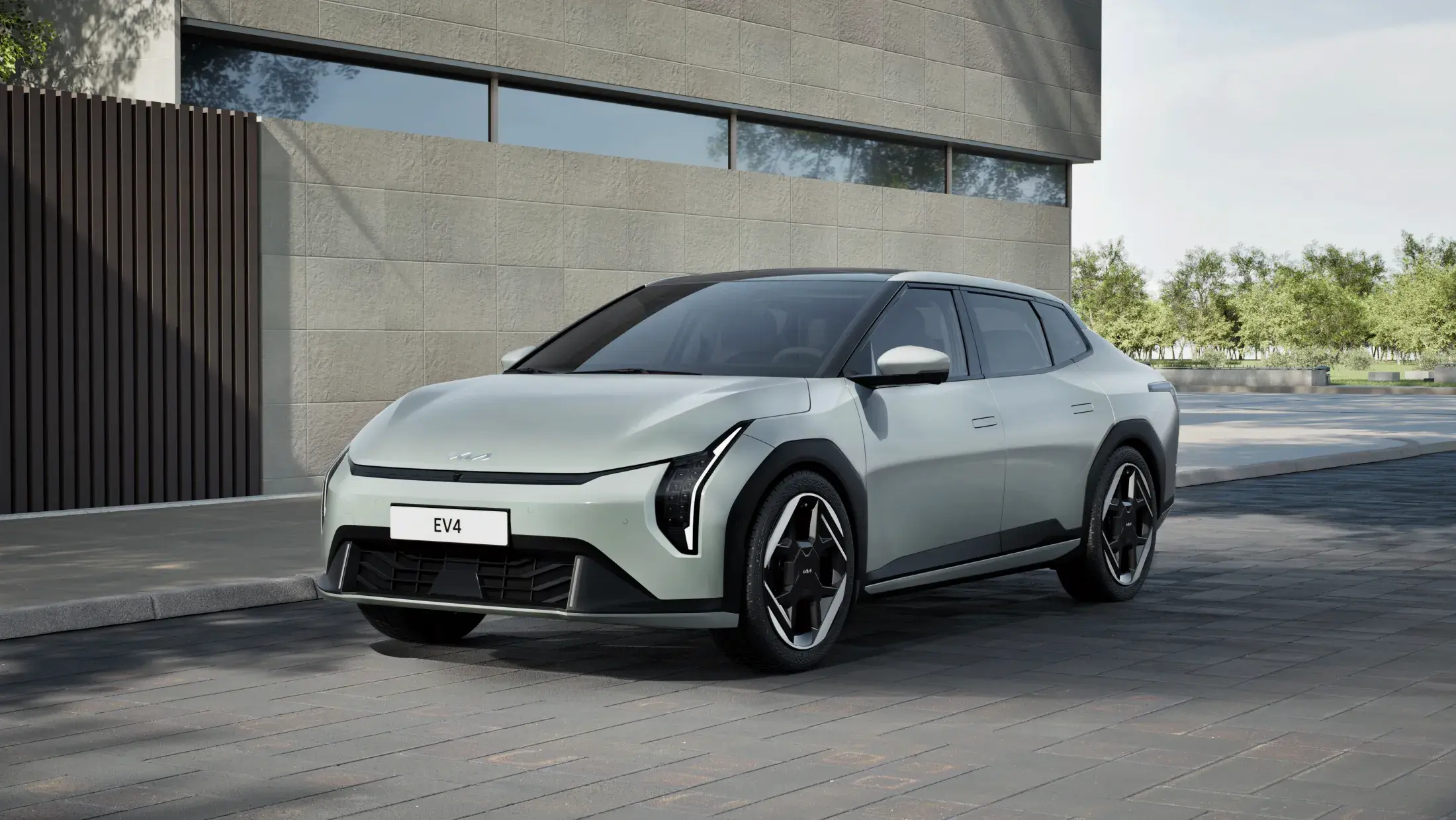kia ev4 gt line kooijman autogroep voorzij aanzicht metallic.png