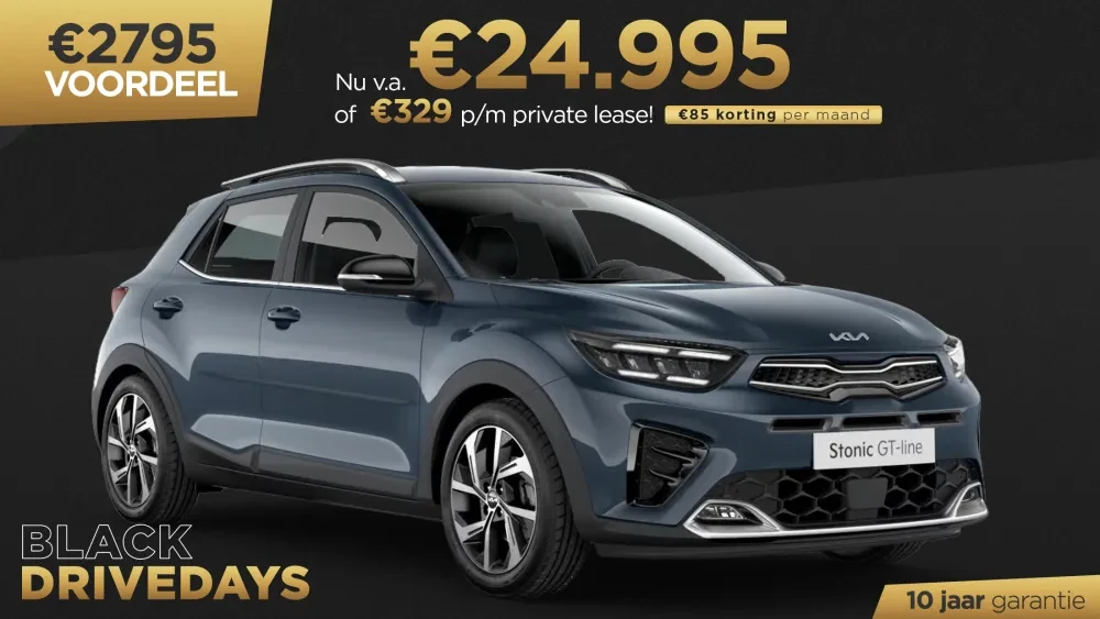 Kia Stonic Black Drivedays Actie Kooijman Autogroep