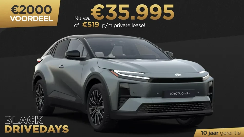 Toyota C-HR+ Black Drivedays Actie Kooijman Autogroep