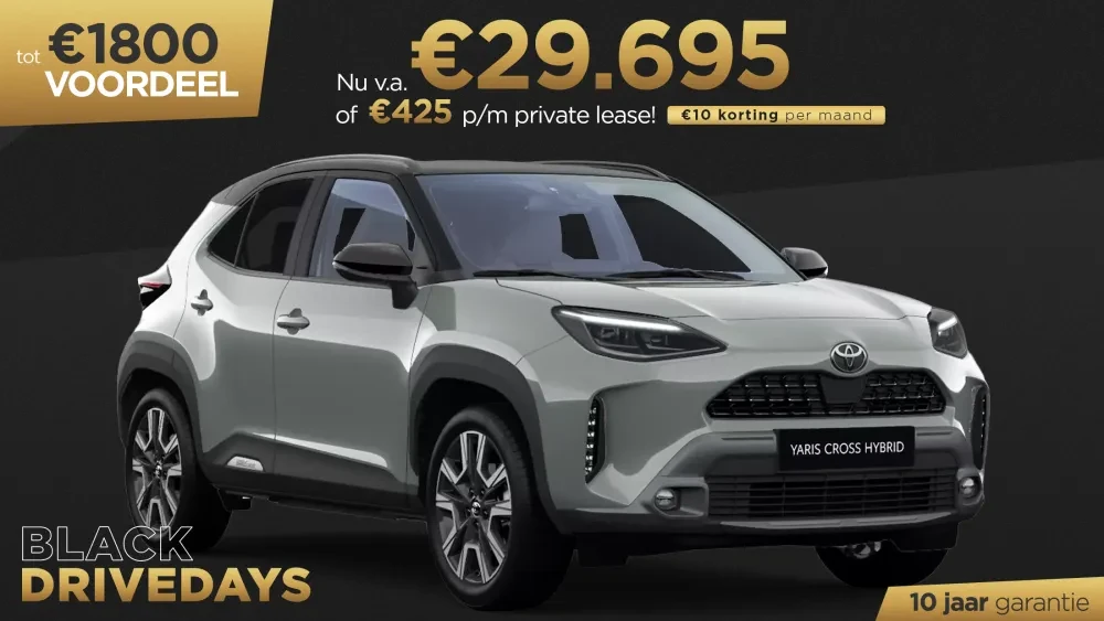 Toyota Yaris Cross Black Drivedays Actie Kooijman Autogroep
