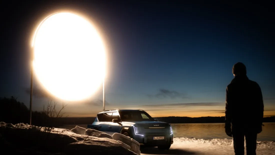 kia ev9 actie bij kooijman en tevens als mobiele krachtcentrale