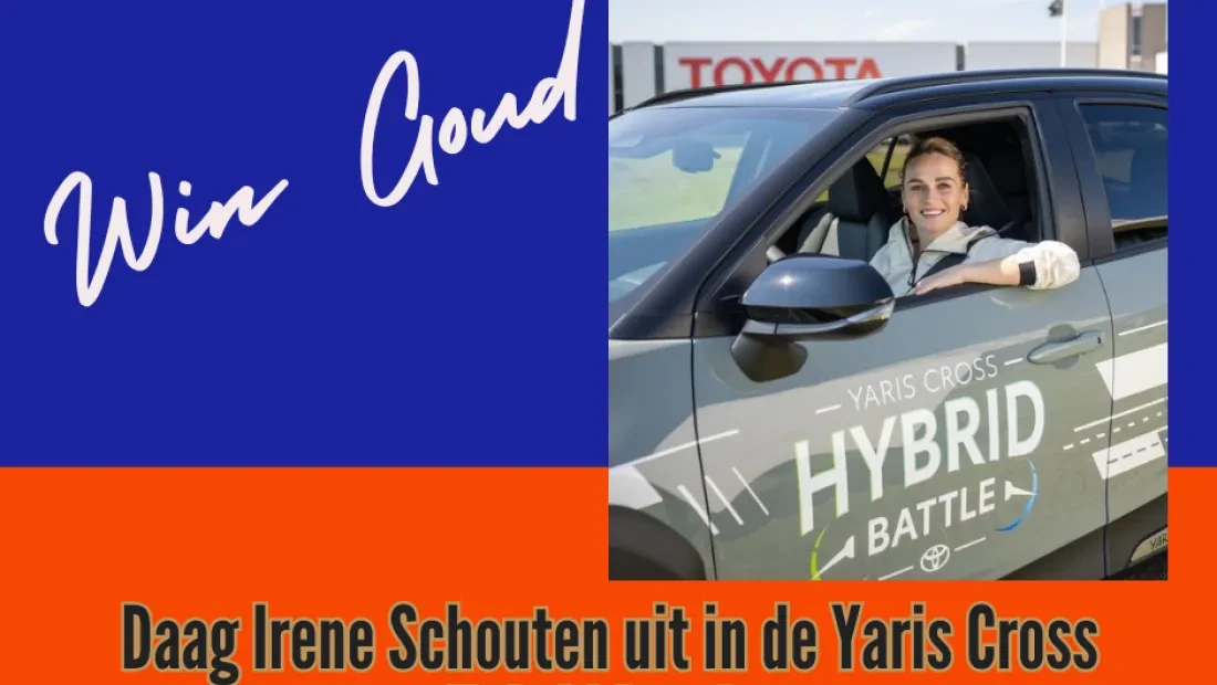 Win goud met Irene schouten Yaris Cross battle Kooijman autogroep