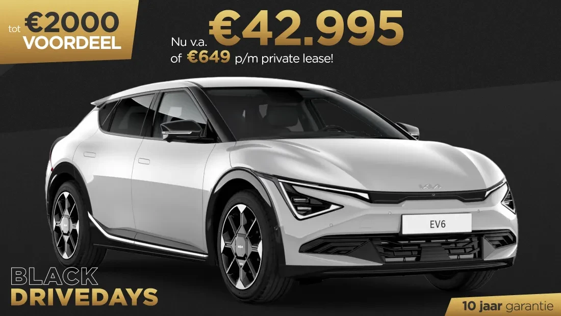 Kia EV6 Black Drivedays Actie Kooijman Autogroep