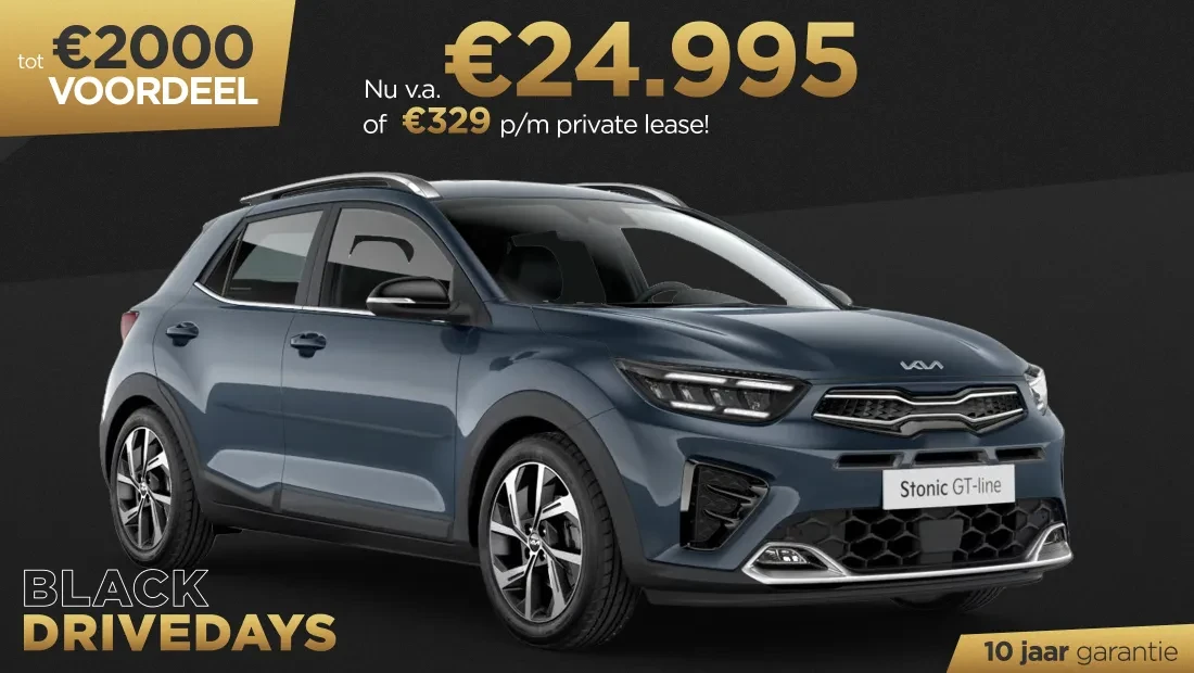 Kia Stonic Black Drivedays Actie Kooijman Autogroep