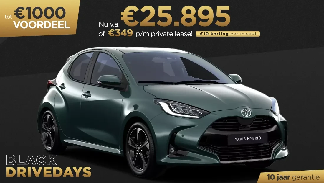 Toyota Yaris Black Drivedays Actie Kooijman Autogroep
