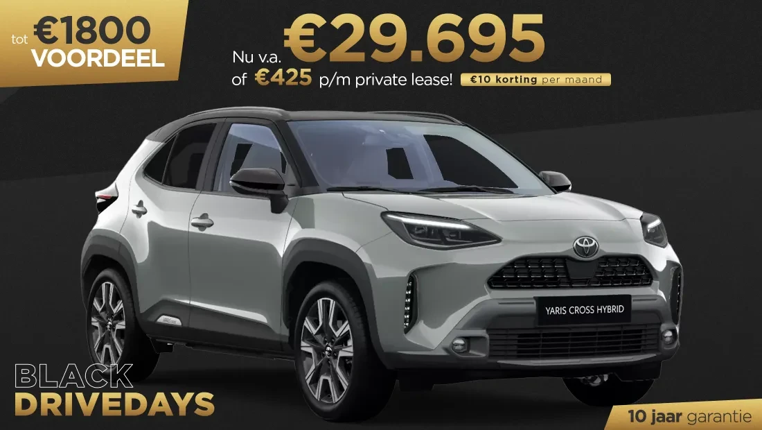Toyota Yaris Cross Black Drivedays Actie Kooijman Autogroep