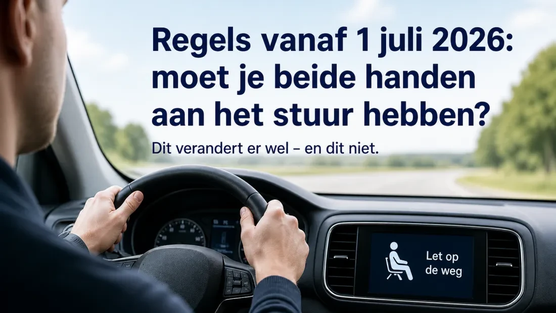 regel beide handen aan het stuur verplicht vanaf 1 juli 2026