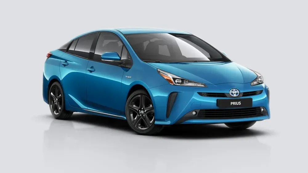 Prius blauw voorkant